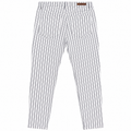 White & Navy Pin Stripe Slim Pants - W-128