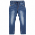 Dark Wash Denim Pant with Drawstring Waist - W-132