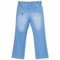 Denim Jeans with Bow & Floral Embroidery - K-182