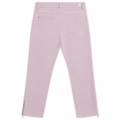 Dusty Pink Slim Fit Ankle Zip Jeans - W-140