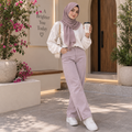 Dusty Pink Slim Fit Ankle Zip Jeans - W-140