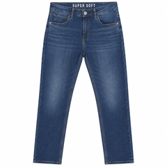 Mid Wash Slim Fit Stretch Jeans - W-141