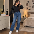 Mid Wash Slim Fit Stretch Jeans - W-141