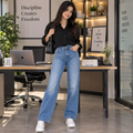 Light Wash Low Rise Bootcut Stretch Pant - W-142