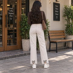 Light Grey High Waist Skinny Jeans - W-145