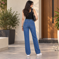 Blue Slim Fit Jeans With Multi pocket - W-135