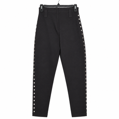 Black High Waist Slim Fit Pants - W-146