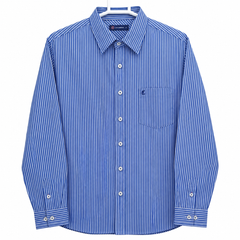 Full Sleeves Vertical Stripe Formal Shirt With Chest Pocket - M-150