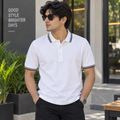 Short Sleeves Polo Collar With Three Button Placket - M-151