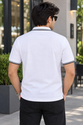 Short Sleeves Polo Collar With Three Button Placket - M-151