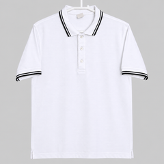Short Sleeves Polo Collar With Three Button Placket - M-151