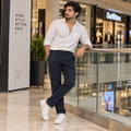 Man Slim Fit Dark Navy Pants With Multi Pocket - M-152
