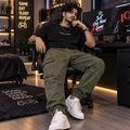Olive Green Cargo Jogger Pants - M-155
