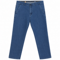 Mid Blue Straight Fit Stretch Denim Pants - M-156