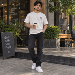 Jet Black Slim Fit Stretch Jeans - M-157