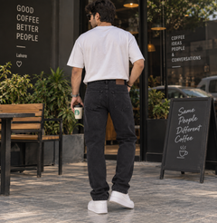 Jet Black Slim Fit Stretch Jeans - M-157