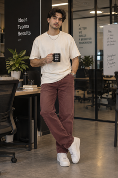 Maroon Slim Fit Pants With Multi Pocket - M-158