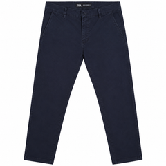 Navy Blue Slim Fit Pants With Multi Pocket - M-161