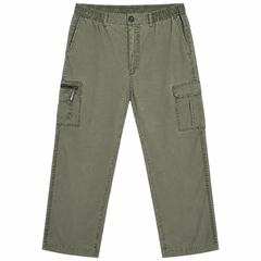 Olive Green Cargo Pants With Multi Pocket - M-163