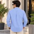 Full Sleeves Striped Casual Shirt With Front Chest Pocket - M-145