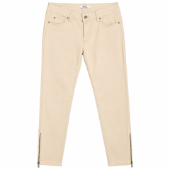 High Waist Straight Leg Off-White Jeans - W-137