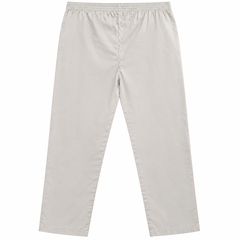 Utility Cargo 3-Quarter Capri Pants - Elastic Waist, Side Pockets - U-16