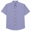 Short Sleeves Button Down Checkered Shirt - M-141