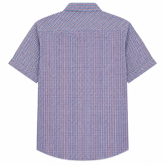 Short Sleeves Button Down Checkered Shirt - M-141
