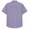 Short Sleeves Button Down Checkered Shirt - M-141