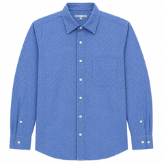 Printed Full Sleeve Casual Shirt With Front Chest Pocket - M-142