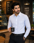 Full Sleeves Striped Casual Shirt With Front Chest Pocket - M-144