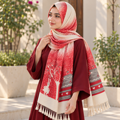 Wool Printed Stole Soft Light Weight - R-24
