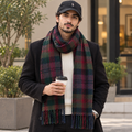 Check Wool Muffler Light and Soft - R-31