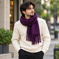 Plain Wool Muffler Light&Soft -R-47