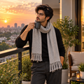Plain Wool Muffler Light&Soft -R-46
