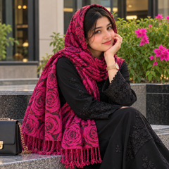 Self Jacquard Pashmina Wool -R-55