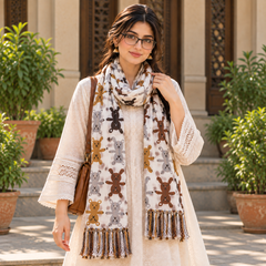 Girls Teddy Bear Printed Stole-R-57