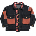 Full Sleeves Patchwork Denim Jacket - K-163