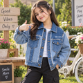 Patchwork Denim Jacket with Embroidery - K-174