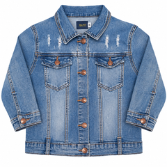 Distressed Jacket with Bronze Buttons - K-176