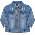 Distressed Jacket with Bronze Buttons - K-176