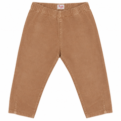 Beige Corduroy Capri Pajama with Elastic Waist - K-178