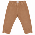 Beige Corduroy Capri Pajama with Elastic Waist - K-178