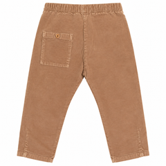 Beige Corduroy Capri Pajama with Elastic Waist - K-178