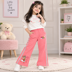 Cotton Track Pants with Cartoon Print - K-181