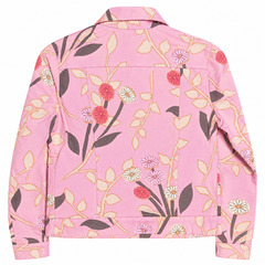 Full Sleeves Floral Printed Pink Jacket - K-172