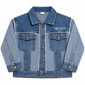 Patchwork Denim Jacket with Embroidery - K-174