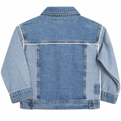 Patchwork Denim Jacket with Embroidery - K-174