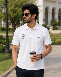 Short Sleeves Polo Collar With Three Button Placket - M-130