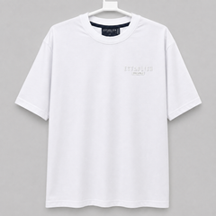 Short Sleeves Round Neck with Front & Back Puff Printed T-Shirt - M-137